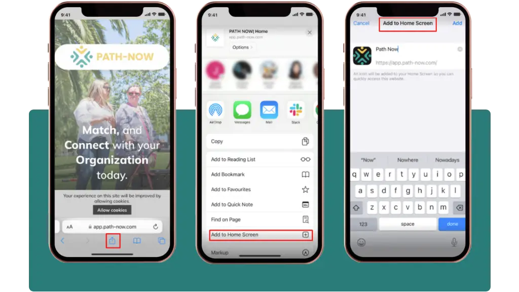 Safari add to home screen guide